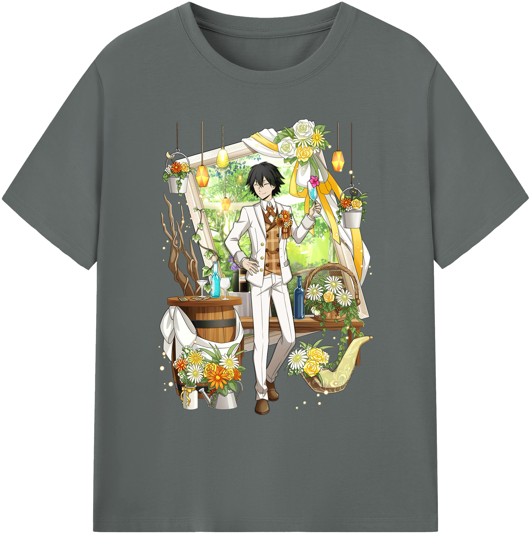 （画像用） 文豪ストレイドッグス Bungo Stray Dogs 綿100％ メンズ半袖Tシャツ｜肌触りやわらか＆通気性